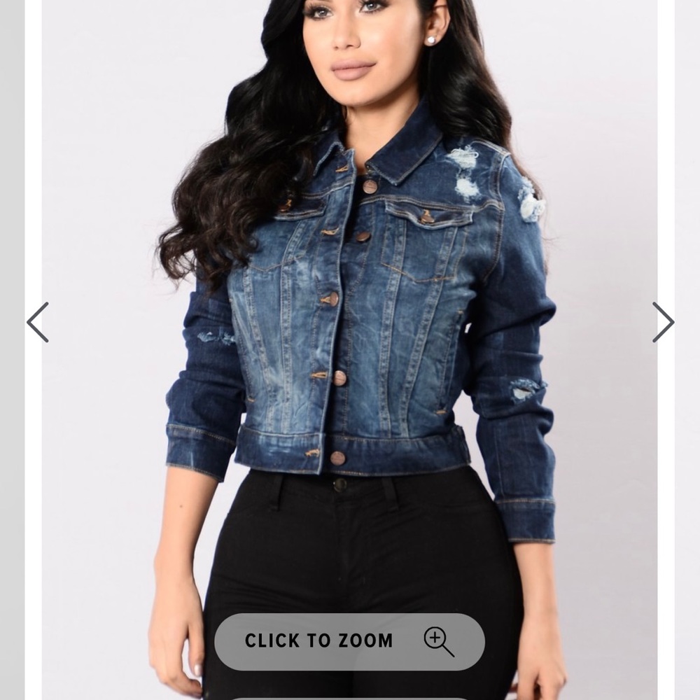 Fashion Nova blue jean jacket